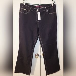 NWT Bradley Dark Wash,Embellished,Fit and Flare Jeans Size 18W